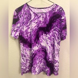Purple Tie-Dye T-Shirt - Unknown Brand - Unknown Size - Estimated Size Large